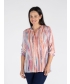 PINK MULTI ABSTRACT PRINT BLOUSE 3/4 SLEEVE