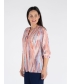 PINK MULTI ABSTRACT PRINT BLOUSE 3/4 SLEEVE