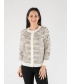 Fluffy Chechered Cardigan With Front Button