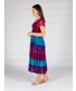 Round neck dress with short chiffon sleeve and keyholes 48 Inch