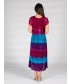 Round neck dress with short chiffon sleeve and keyholes 48 Inch