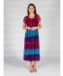 Round neck dress with short chiffon sleeve and keyholes 48 Inch