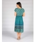 FLORAL BORDERED PRINTED DRESS