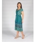 FLORAL BORDERED PRINTED DRESS