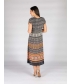 CAP SLEEVE DRESS WITH PRINTED BORDER