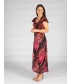 Cap sleeve printed reversible dress