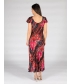 Cap sleeve printed reversible dress