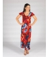 Cap sleeve printed reversible dress