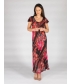 Cap sleeve printed reversible dress