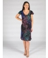 Purple 41 inch reversible print dress