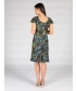 Reversible green 41 inch printed dress