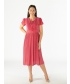 LACE TRIM ACID WASH DRESS- D30146