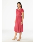 LACE TRIM ACID WASH DRESS- D30146