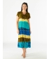 TIE DYE BUTTON FRONT TIERED DRESS- D30140