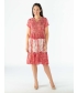LACE TRIM TIE DYE PRINTED DRESS- D30129