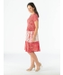 LACE TRIM TIE DYE PRINTED DRESS- D30129