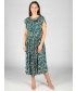 BUTTON DETAIL ELASTICATED DRESS- D30152