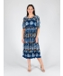 TROPICAL PRINT DRESS WITH ROUND NECKHALF