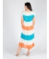 TIE DYE DRESS ROUND NECK SHORT SLEEVE