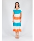 TIE DYE DRESS ROUND NECK SHORT SLEEVE