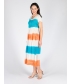 TIE DYE DRESS ROUND NECK SHORT SLEEVE