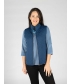 DENIM QUILTED PATTERN GILET WITH POCKETS