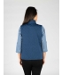 DENIM QUILTED PATTERN GILET WITH POCKETS