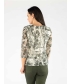 GREEN WHITE FLOWER LACE TOP SQUARE NECK