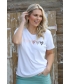 HEART PRINT ROUND NECK T-SHIRT SHORT SLEEVE