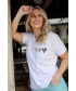 HEART PRINT ROUND NECK T-SHIRT SHORT SLEEVE