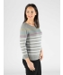 Multi Stripe Jumper Round Neck with 3/4 Sleeve