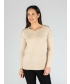 Orchid Stone colour Textured Stripe Jumper with Round Neck