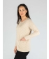 Orchid Stone colour Textured Stripe Jumper with Round Neck