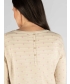 Orchid Stone colour Textured Stripe Jumper with Round Neck