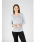 Blue Lacy Stripe Jumper With 3/4 Sleeve