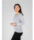 Blue Lacy Stripe Jumper With 3/4 Sleeve