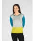 COLOUR BLOCK JUMPER WITH 3/4 SLEEVE