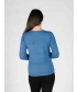 Blue Pointelle Jumper Round Neck with 3/4 Sleeve