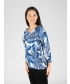 Printed Leaf Jumper Round Neck with 3/4 Sleeve