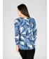 Printed Leaf Jumper Round Neck with 3/4 Sleeve
