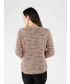 Multi Color Tape yarn jumper round neck with 3/4 sleeve