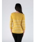 Mustard Stripe Jumper With Button Details