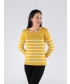 Mustard Stripe Jumper With Button Details