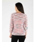 Tape yarn Jumper round neck with 3/4 sleeve - Pink Multi