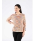Multi Tape Yarn Jumper Round Neck 3/4 Sleeve