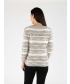 Pastel stripe Jumper Round neck with 3/4 sleeve