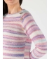 Pink Multi Stripe Jumper With Round Neck