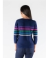 MULTI STRIPE JUMPER ROUND NECK 3/4 SLEEV
