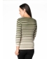 GRADED STRIPE JUMPER ROUND NECK 3/4 SLEEVE