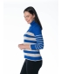 ROLL NECK STRIPED JUMPER 3/4 SLEEVE